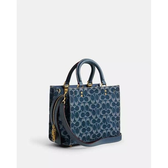 Coach Rogue Bag 25 In Signature Denim Blue - Picture 10 of 15